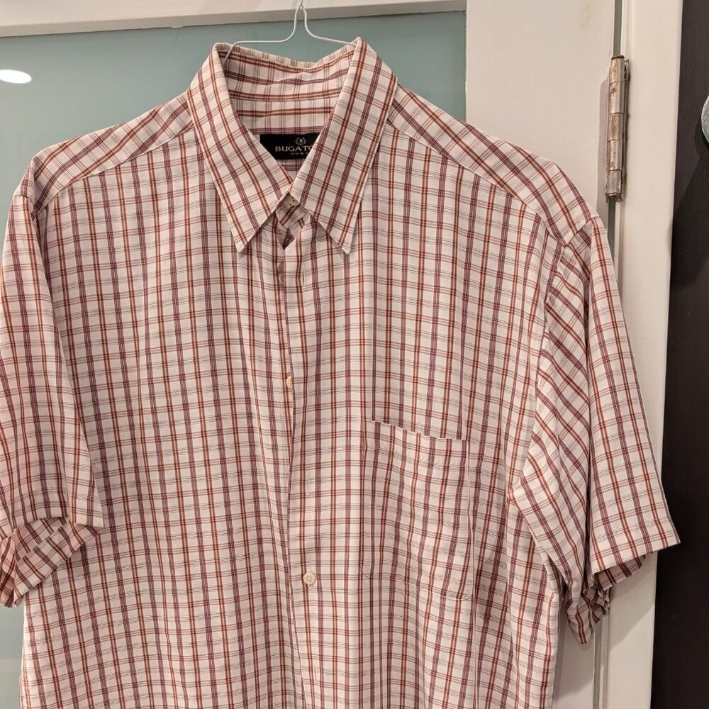 Bugatchi Uomo casual short-sleeve men's shirt, size L